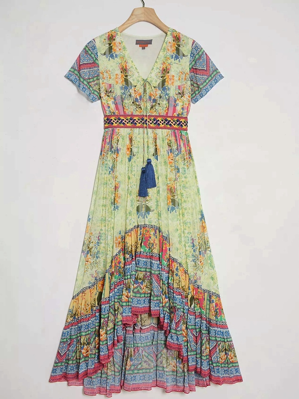 NWT Anthropologie Bhanuni Jyoti Arianna Maxi Dress Boho Chic Floral Gypsy - Picture 5 of 7